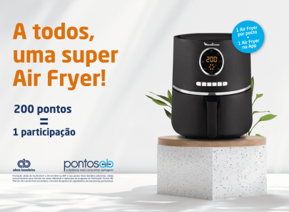 Alves Bandeira está a oferecer uma super Air Fryer em cada posto de abastecimento